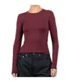 Rag & Bone Long Sleeve T-shirt In Burgundy