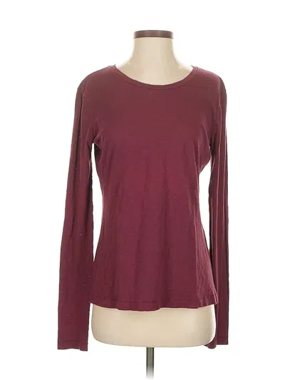 Pre-owned Rag & Bone Long Sleeve T-shirt In Burgundy