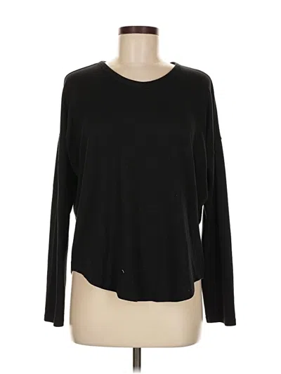 Pre-owned Rag & Bone Long Sleeve Top Black Crew Neck Tops