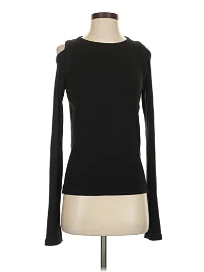 Pre-owned Rag & Bone Long Sleeve Top Black Keyhole Neckline Tops