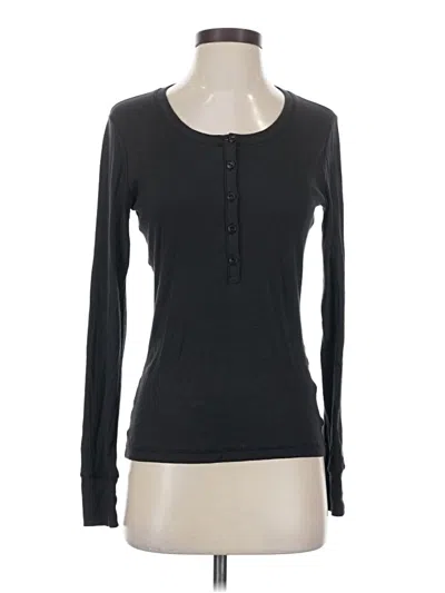 Pre-owned Rag & Bone Long Sleeve Top Black Scoop Neck Tops