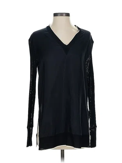 Pre-owned Rag & Bone Long Sleeve Top Black V Neck Tops