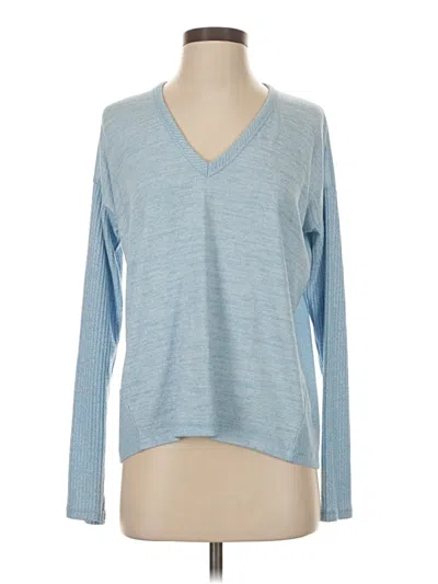 Pre-owned Rag & Bone Long Sleeve Top Blue V Neck Tops