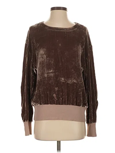 Pre-owned Rag & Bone Long Sleeve Top Brown Boatneck Tops