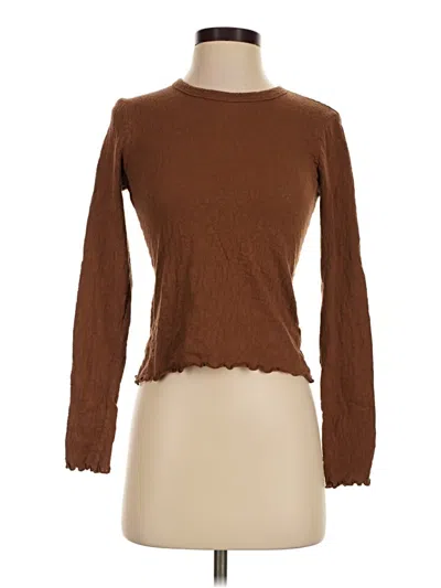 Pre-owned Rag & Bone Long Sleeve Top Brown Turtleneck Tops