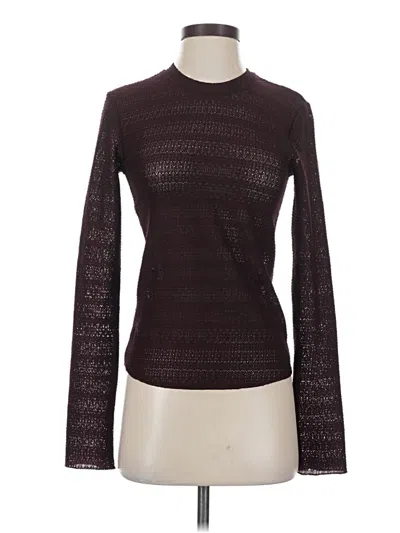 Pre-owned Rag & Bone Long Sleeve Top Burgundy Turtleneck Tops