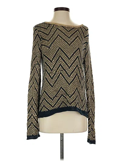 Pre-owned Rag & Bone Long Sleeve Top Gold Boatneck Tops