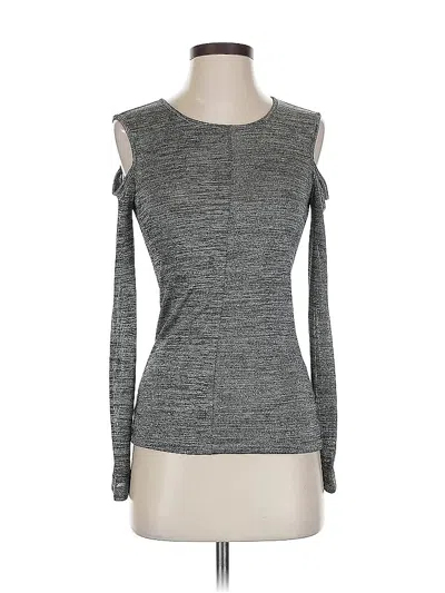 Pre-owned Rag & Bone Long Sleeve Top Gray Cold Shoulder Neckline Tops