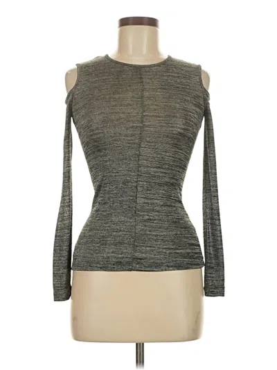Pre-owned Rag & Bone Long Sleeve Top Gray Cold Shoulder Neckline Tops