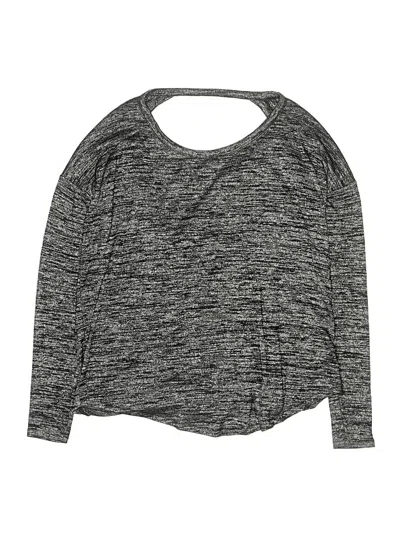 Pre-owned Rag & Bone Kids' Long Sleeve Top Gray Keyhole Neckline Tops