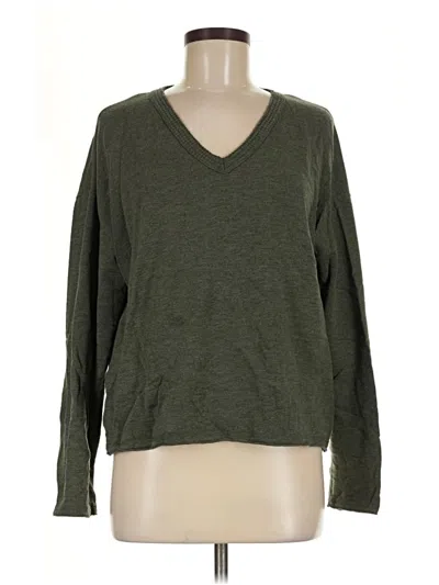 Pre-owned Rag & Bone Long Sleeve Top Green V-neck Tops