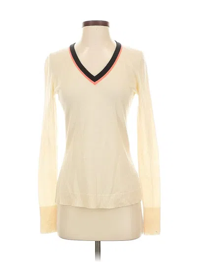 Pre-owned Rag & Bone Long Sleeve Top Ivory V-neck Tops
