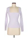 Rag & Bone Long Sleeve Top Purple Square Neckline Tops In Purple