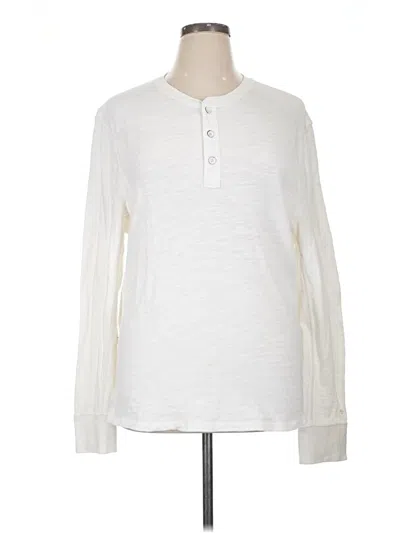 Pre-owned Rag & Bone Long Sleeve Top White Crew Neck Tops