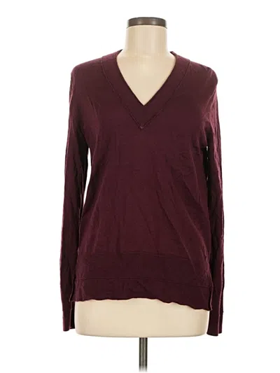Pre-owned Rag & Bone Long Sleeve T-shirt In Burgundy
