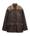 Rag & Bone Cassidy Coated Cotton Canvas Jacket In Brown