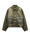 Rag & Bone Womens Nonie Patch-pocket Cotton-gaberdine Jacket Olve In Green