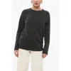 Rag & Bone Long-sleeved Crew Neck Cotton T-shirt In Black