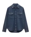 Rag & Bone Long-sleeved Denim Shirt In Blue