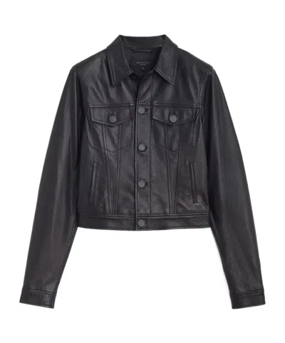 Rag & Bone Long-sleeved Leather Jacket