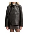 Rag & Bone Long-sleeved Leather Jacket In Black