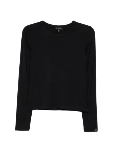 Rag & Bone Long-sleeved Top In Black