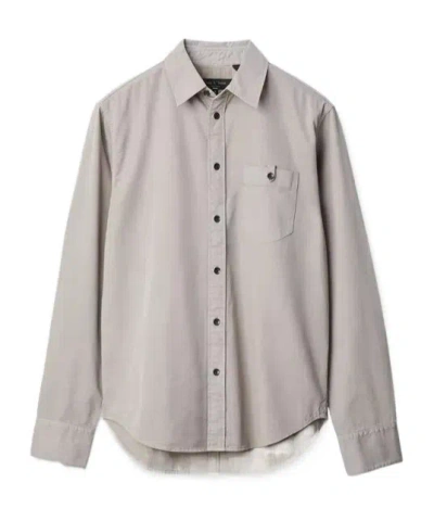 Rag & Bone Long-sleeve Pocket Shirt In Animal Print