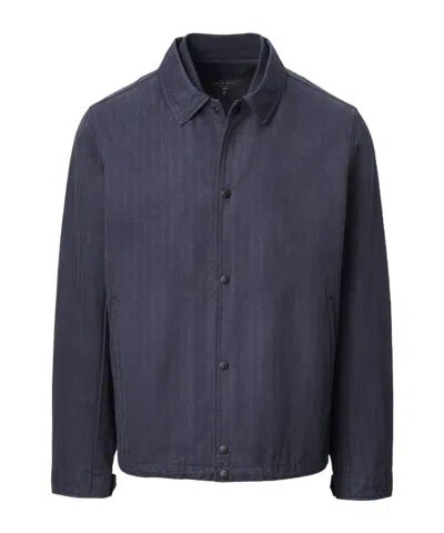 Rag & Bone Long-sleeved Casual Jacket In Blue