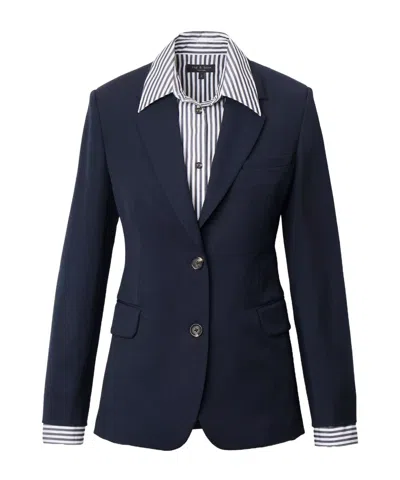Rag & Bone Long-sleeved Suit Jacket In Blue