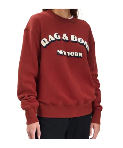 Rag & Bone Long-sleeved Sweatshirt In Red