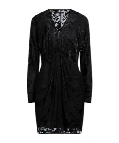 Rag & Bone Long-sleeved V-neck Dress In Black