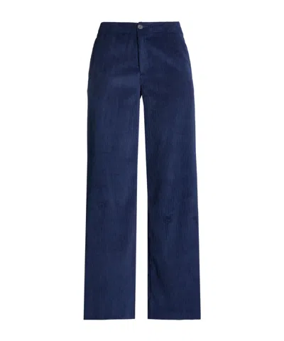 Rag & Bone Loose Corduroy Trousers In Blue