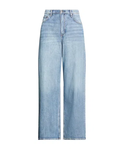 Rag & Bone Loose Denim Trousers In Blue