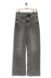 Rag & Bone Lori Embellished Mid Rise Wide Leg Jeans In Gray