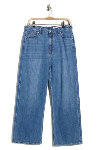 Rag & Bone Lori High Waist Crop Wide Leg Jeans In Blue