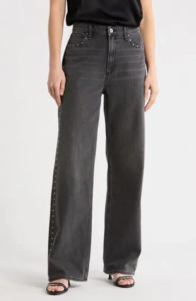 Rag & Bone Lori High Waist Wide Leg Jeans In Gray
