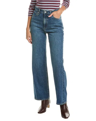 Rag & Bone Lori High-rise Full Length Wide Leg Pant In Blue