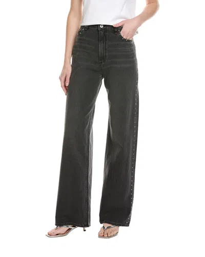 Rag & Bone Lori High-rise Medford Stud Jean In Black