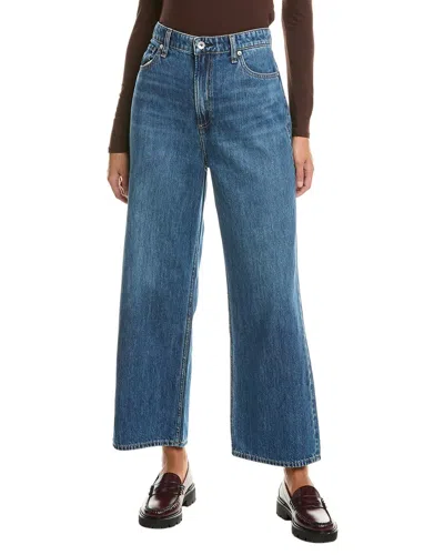 Rag & Bone Lori High-rise Wide Leg Crop Jean In Blue