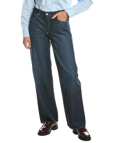 Rag & Bone Lori Low-rise Full Length Wide Leg Jean In Blue