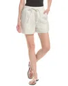 Rag & Bone Lori Stripe Linen Beach Short In Neutral