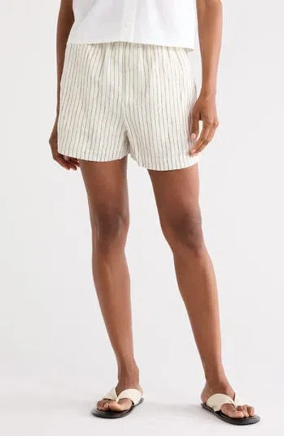 Rag & Bone Lori Stripe Linen Shorts In Multi