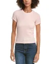 Rag & Bone Lou Puckered Texture T-shirt In Pink