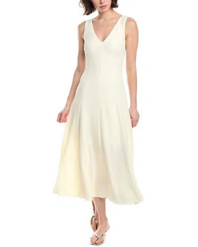 Rag & Bone Lou V-neck Midi Dress In Neutral