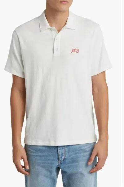 Rag & Bone Love Classic Flame Polo In White