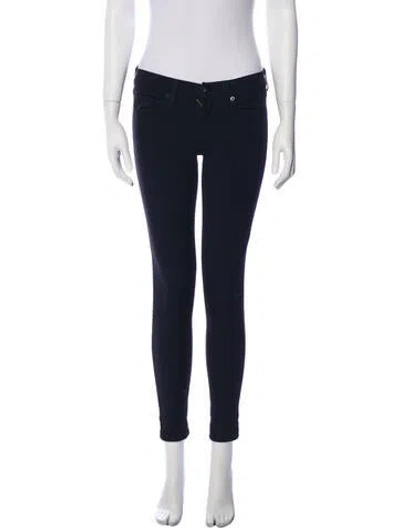 Pre-owned Rag & Bone Low-rise Skinny Leg Jeans In Black