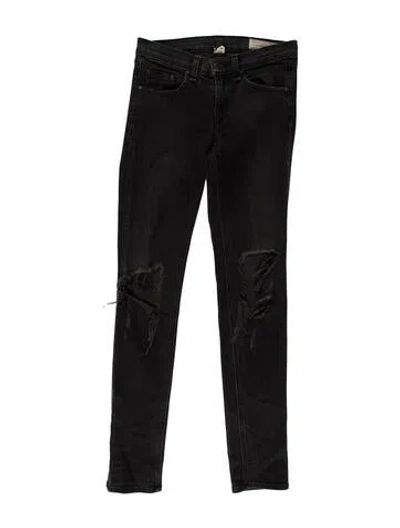 Pre-owned Rag & Bone Low-rise Skinny Leg Jeans In Black