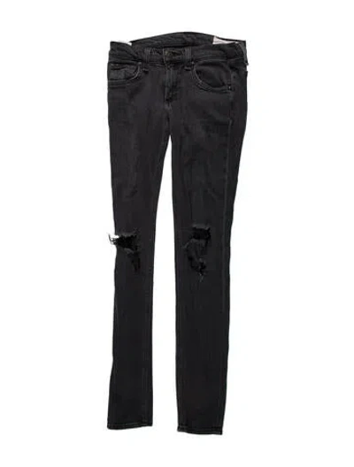 Pre-owned Rag & Bone Low-rise Skinny Leg Jeans In Black