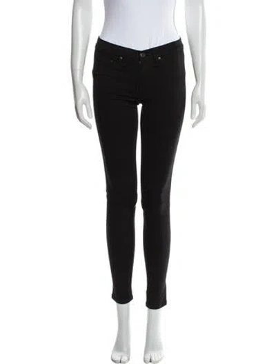 Pre-owned Rag & Bone Low-rise Skinny Leg Jeans In Black