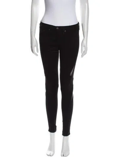 Pre-owned Rag & Bone Low-rise Skinny Leg Jeans In Black